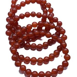 Pulsera de Cuentas de Ágata Roja Natural Retro de 8 mm, Cuentas Sueltas de Calcedonia de Ágata Roja Brillante para DIY, Joyería al por Mayor - Product Image 6
