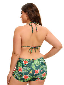 Maillot de bain de fitness respirant et écologique imprimé à motif solide pour femmes européennes et américaines, grande taille - Product Image 5