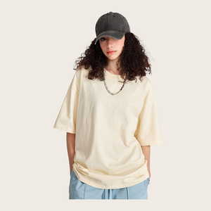 เสื้อยืดพิมพ์ลายตามสั่ง QUATU สำหรับผู้ชาย ผ้าฝ้าย 100% 285gsm เสื้อยืดเปล่าสำหรับงานพิมพ์พัฟฟ์ น้ำหนักมาก ทรงโอเวอร์ไซส์ ใส่สบาย - Product Image 3