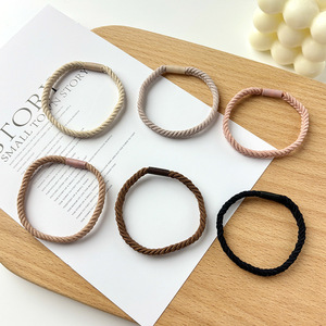 Coleteros de nailon con diseño de círculo retorcido, alta elasticidad, sin costuras, color avena, para uso diario - Product Image 1