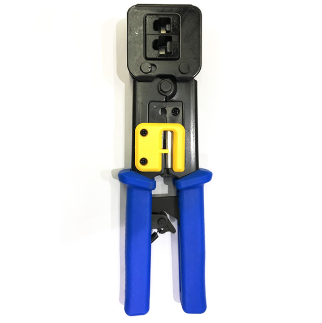 SENYE CAT.5E/CAT.6 Network Crimping Tool Through-hole RJ45 Modular Plug Crimp Tool for Ethernet Cable Installation
