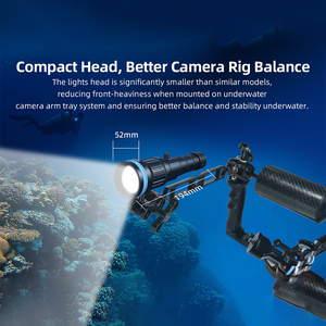 Torcia subacquea zoomabile professionale Xtar D40 1600 Lumens luce più brillante subacquea per la fotografia subacquea - Product Image 4