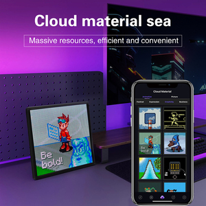 Matrix บลูทูธสมาร์ทดิสเพลย์64x64แผงโคมไฟดิจิตอลสำหรับแสดงศิล<span class=keywords><strong>ป</strong></span>ะแบบ DIY กรอบการเล่นเกมอะนิ<span class=keywords><strong>เม</strong></span>ะการเล<span class=keywords><strong>่น</strong></span>เกมไฟกลางคืน RGB แบบพิกเซล LED - Product Image 3