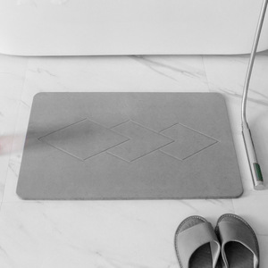 Alfombra de Baño de Tierra de Diatomeas, Rectangular, con Patrón Geométrico, Diseño Minimalista, Absorbente, de Secado Rápido, Antideslizante - Product Image 1