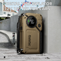 Démarreur de voiture portable 4-en-1 avec compresseur d'air 150 PSI, pompe à pneus et batterie 20000 mAh pour vélo, ballon, SUV, camping