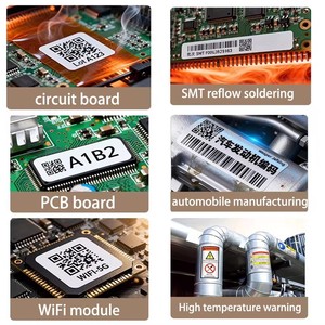 Étiquette adhésive en rouleau pour transfert thermique, en PET, résistante <span class=keywords><strong>à</strong></span> la chaleur, couleur personnalisée, brillante, avec numéro de série et code-barres, pour utilisation avec les appareils photo - Product Image 2