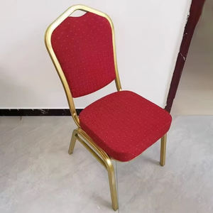 Nuevas sillas apilables para Hotel, marco dorado, sala de banquetes roja, silla para eventos, Bjflamingo, venta al por mayor, sillas para banquetes de Hotel para eventos - Product Image 1