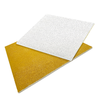 Panneaux acoustiques ignifuges en laine minérale perforés, bord tegulaire blanc pour l'absorption acoustique