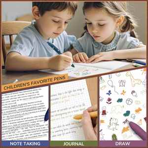 Stylos Gel Colorés Pointe Fine Écriture Fluide 0,5 mm Encre Colorée Design Vintage Doré pour Journalisation et Prise de Notes pour OEM - Product Image 5