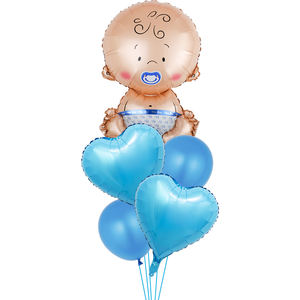 Cadeau de fête de naissance, joyeux anniversaire, décoration de fête, dents roses, Globos à hélium, 4D ours, bébé garçon, bébé fille, ballon en aluminium, ballon en Latex - Product Image 5