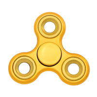 Gyroscope à quatre roulements en métal électroplaqué, jouet anti-stress à trois pales pour rotation des doigts