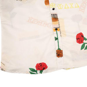 Camisas con estampado de flores de rosas para Hombre, Camisas de Manga Larga informales de lujo, ajustadas, ropa <span class=keywords><strong>negra</strong></span> China - Product Image 6