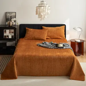 Venta caliente Color personalizado 100% Natural <span class=keywords><strong>franela</strong></span> polar colcha edredón conjunto suave cerca de la piel cobertores algodón vacaciones perfectas - Product Image 1