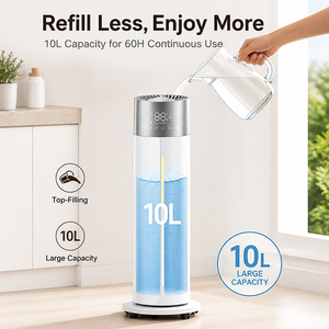 <span class=keywords><strong>Humidificador</strong></span> Inteligente de Torre Silencioso de 10L, Gran Capacidad, <span class=keywords><strong>Humidificador</strong></span> Ultrasónico para Toda la Casa con Control Remoto WiFi Tuya - Product Image 3