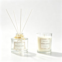 Bouteille diffuseur de parfum 150 ml / 200 ml, fond épais, colorée, vide, avec bouchon et bâtonnets en fibre