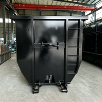 Conteneur à déchets à crochet standard, conteneur à déchets à ouverture supérieure, bac à déchets anti-corrosion pour la gestion des déchets de chantier