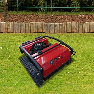 New Design Gasoline Engine Large Power Remote Control Lawn Mower Robot Lawn Mower Multi Purpose Rc Lawn Mower For Farmer