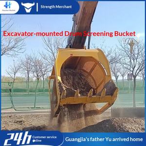 Trommel hydraulique pour excavatrice, pour le nettoyage des canaux fluviaux et du sable, et la modification de l'excavatrice avec godet de nettoyage - Product Image 1