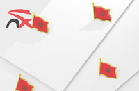 Badge de revers patriotique marocain en métal, design usine, pour vêtements et chapeaux