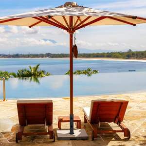 JH-Mech Design moderno Base universale parasole in granito resistente per esterni Base ombrello nero solido in acciaio - Product Image 4