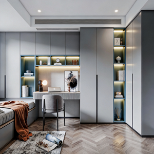 Ultimate Integrated <strong>Bedroom</strong> Furniture System Multifunctional Wardrobe Bed Desk <strong>Unit</strong> for Contemporary Homes - Product Image 1