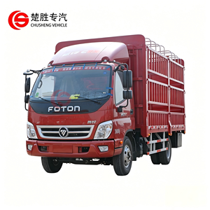 Camión de Alta Calidad Foton 4x2 de 143HP y 10 Toneladas <span class=keywords><strong>con</strong></span> Motor Cummins, Camión <span class=keywords><strong>con</strong></span> <span class=keywords><strong>Jaula</strong></span> <span class=keywords><strong>para</strong></span> <span class=keywords><strong>Ganado</strong></span>, <span class=keywords><strong>para</strong></span> el Transporte de Frutas y Verduras - Product Image 2