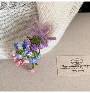 Pinzas para el Cabello con Ramilletes <span class=keywords><strong>de</strong></span> Flores Estilo Campestre para Niña, Dulces Lazos Laterales con Pequeñas Flores - Product Image 5
