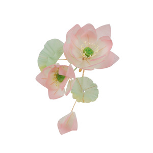 26 New Original Design Handmade Light-Colored Lotus Hair Clip, <b>Sweet</b> Makeup Hair Accessory with Perforated <b>Flowers</b> - Product Image 5