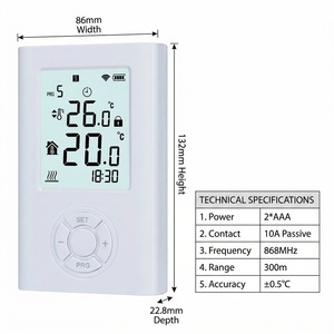 <span class=keywords><strong>Thermostat</strong></span> numérique filaire pour chaudière à <span class=keywords><strong>gaz</strong></span>, contrôle de chauffage, <span class=keywords><strong>thermostat</strong></span> filaire programmable pour chaudière, <span class=keywords><strong>thermostat</strong></span> mural programmable - Product Image 4