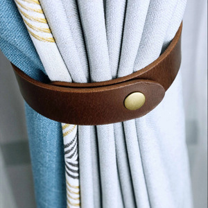 Sujetadores de cortinas modernos minimalistas de cuero PU, adecuados para uso doméstico y hotelero, cordones decorativos para cortinas, creativos sujetadores de cortinas. - Product Image 5