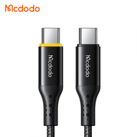 Cable de Datos Inteligente LED con Apagado Automático Mcdodo 346/741/736 de 100 W, Cable de Carga Rápida USB-C a Tipo C con PD de 100 W