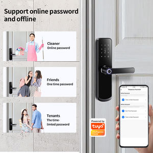 Fingerprint Aluminum Alloy Wood <strong>Door</strong> Outdoor Gate <strong>Electric</strong> WiFi Digital Virtual Passcode Smart Home Tuya Cloud <strong>Door</strong> Lock - Product Image 4