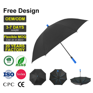 Automatic Open 120cm Diameter 190T Fabric Waterproof 60mph Windproof 14mm Fiberglass <b>Frame</b> Business Custom Logo Golf Umbrella - Product Image 1