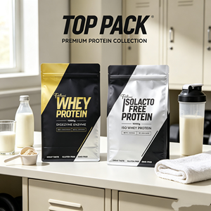 OEM MOQ 500 Premium Gold Foil Flat Bottom Resealable <b>Protein</b> Pouch 1000g for Whey <b>Protein</b> Isolate Gluten Free GMO Free Retail - Product Image 1