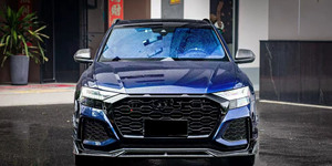 Nuevo Lip Delantero de Fibra de Carbono Seca para <span class=keywords><strong>Audi</strong></span> RSQ8 con Recortes para Escape, Instalación con Tornillos, Ajuste Universal - Product Image 4
