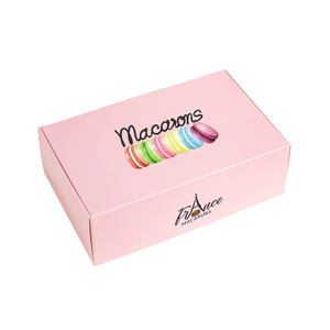 Bán buôn tùy chỉnh Kẹo sô cô la đóng gói 6 Màu Hồng Macaron hộp các tông Macaron bao bì hộp bánh - Product Image 2