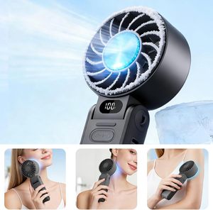 Ventilador Portátil USB Recargable de Alta Velocidad con Compresor de Hielo para Refrigeración Rápida, Mini Ventilador de Mano con Ajuste de Alta Velocidad - Product Image 6
