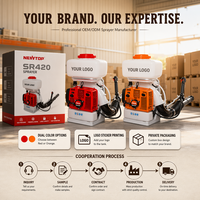 Pulverizador de Mochila Modelo SR420 de 56.5cc y 2.6KW para Control de Plagas Agrícolas y Polvo