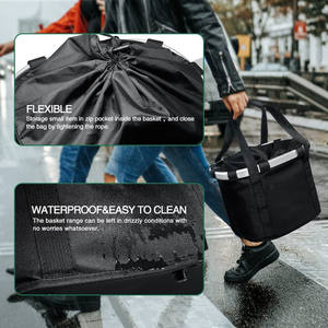 Fiets Mand, Vouwen Kleine Huisdier Kat Hond Carrier Voor Verwijderbare Fietsstuur Mand Afneembare Fietsen Bag - Product Image 3