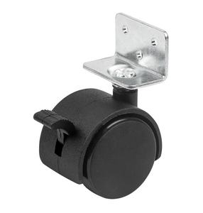 1.5 इंच 40mm कुंडा Casters के साथ जुड़वां पहियों प्लेट कालीन कैस्टर टेबल पैर - Product Image 6