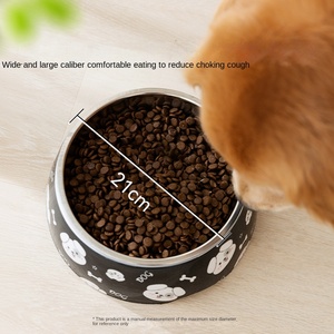Mangkuk anjing melamin baja tahan karat ramah lingkungan mangkuk ganda perlindungan tengkuk Vertebra perlengkapan anjing besar mangkuk hewan peliharaan - Product Image 3