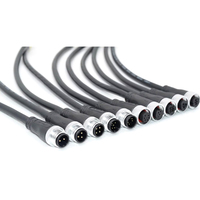Connecteur étanche M12 4 broches avec LED, connecteur étanche 2, 3, 5, 6 broches circulaire sans soudure pour bande LED