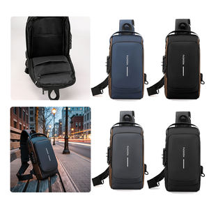 Sac messager pour homme avec logo personnalisé, nouveau style, sac bandoulière de haute qualité, sac de vélo portable, design antivol avec serrure à code - Product Image 1