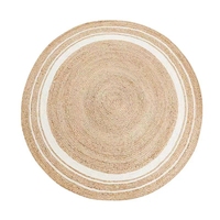 Handmade Hand Braided Round Jute Rugs Carpets Home Floor Mats for Living Rooms
