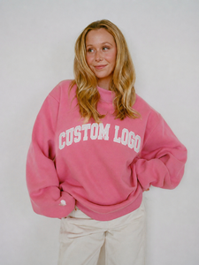 Boutique Style <b>Women</b> Mock Neck Sweatshirt Custom Varsity Print Oversized Pullover Cozy Long Sleeve Fashion <b>Fleece</b> <b>Top</b> - Product Image 3