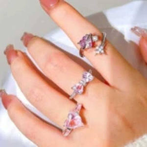 Vendita calda moda di tendenza oro placcato anelli da Cocktail di lusso Boho Band Spider Star gioielli per ragazze all'ingrosso intarsio - Product Image 1