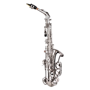 Saxophone <span class=keywords><strong>Sax</strong></span> <span class=keywords><strong>Eb</strong></span> Be Alto E Plat Laiton Sculpté Motif sur Surface Embouchure en Plastique Exquis avec des Gants - Product Image 1