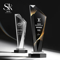 Trophée en cristal personnalisé sur mesure, créatif, pour la reconnaissance des employés exceptionnels, récompenses commémoratives de championnat