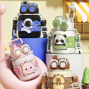 Seaygift Mode Nouvelle Tendance 620ml Bouteille Isotherme Enfant Motif Panda Dessin Animé en Plastique Écologique pour Voyage - Product Image 3