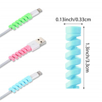 Protecteur de câble en spirale, enrouleur de protection de ligne de données en Silicone pour Iphone Android chargeur USB ligne de casque étui de protection